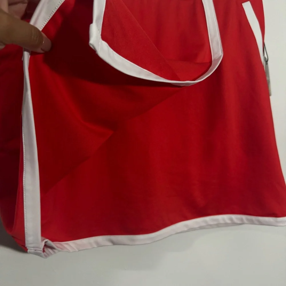 NWT Belyn Key Farrah Wrap Golf‎ Skort In Poppy Red/White Small Tennis Activewear